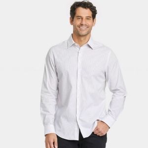 Goodfellow & Co Mens Striped Performance Dress Long Sleeve Button Down Shirt